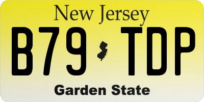NJ license plate B79TDP