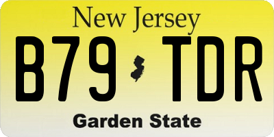 NJ license plate B79TDR