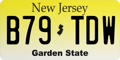 NJ license plate B79TDW