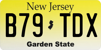NJ license plate B79TDX