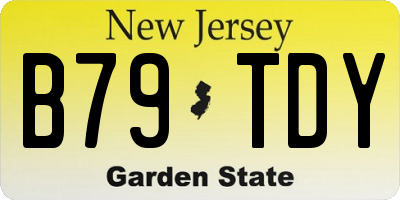 NJ license plate B79TDY