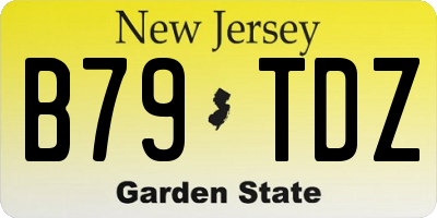 NJ license plate B79TDZ