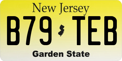 NJ license plate B79TEB