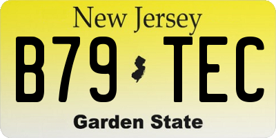 NJ license plate B79TEC