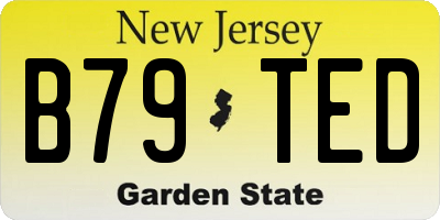 NJ license plate B79TED