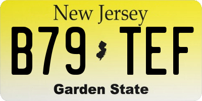 NJ license plate B79TEF