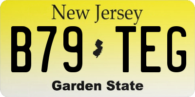 NJ license plate B79TEG