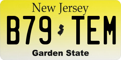 NJ license plate B79TEM