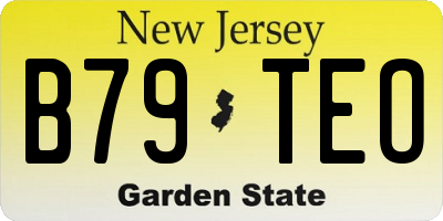 NJ license plate B79TEO