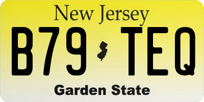 NJ license plate B79TEQ