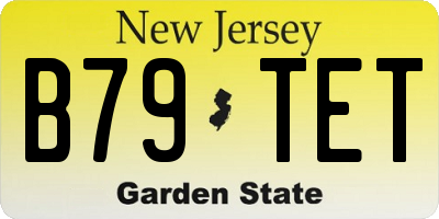 NJ license plate B79TET
