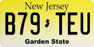 NJ license plate B79TEU