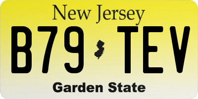 NJ license plate B79TEV
