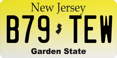 NJ license plate B79TEW