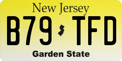 NJ license plate B79TFD