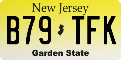 NJ license plate B79TFK