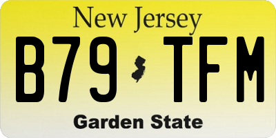 NJ license plate B79TFM