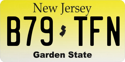 NJ license plate B79TFN