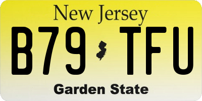 NJ license plate B79TFU