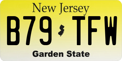 NJ license plate B79TFW