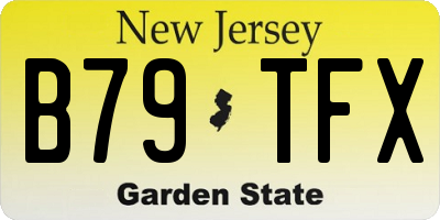 NJ license plate B79TFX