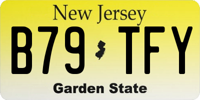 NJ license plate B79TFY