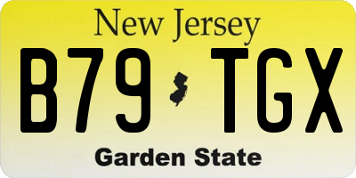 NJ license plate B79TGX