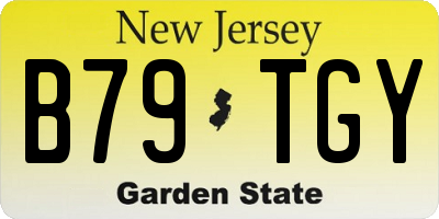 NJ license plate B79TGY