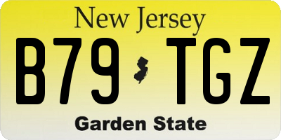 NJ license plate B79TGZ