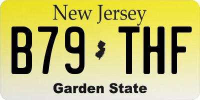 NJ license plate B79THF