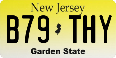 NJ license plate B79THY