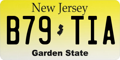 NJ license plate B79TIA
