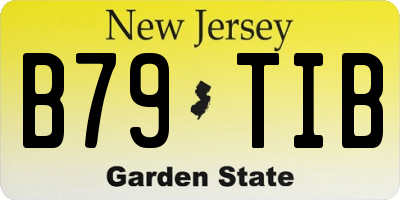 NJ license plate B79TIB