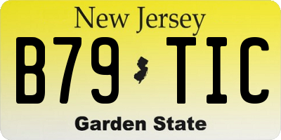NJ license plate B79TIC