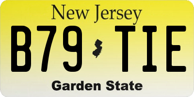 NJ license plate B79TIE