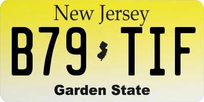 NJ license plate B79TIF