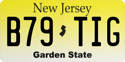 NJ license plate B79TIG