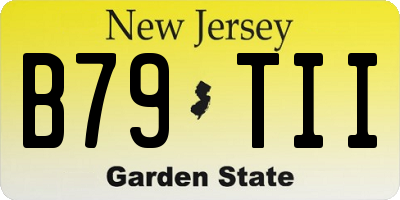 NJ license plate B79TII