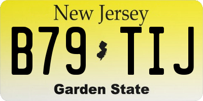 NJ license plate B79TIJ