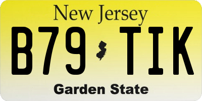 NJ license plate B79TIK