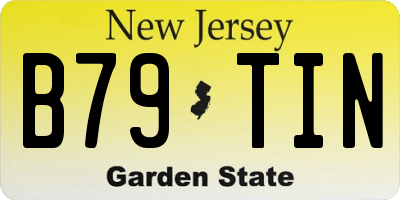 NJ license plate B79TIN