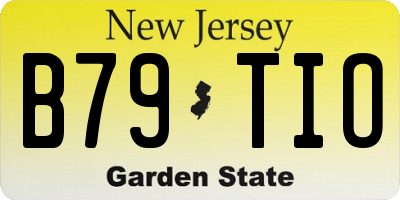 NJ license plate B79TIO