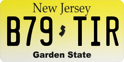 NJ license plate B79TIR