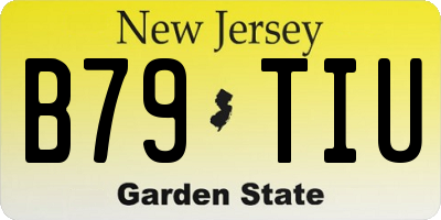 NJ license plate B79TIU