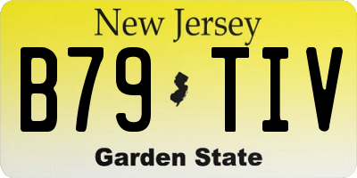 NJ license plate B79TIV