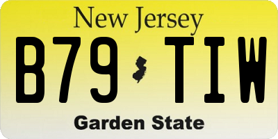 NJ license plate B79TIW