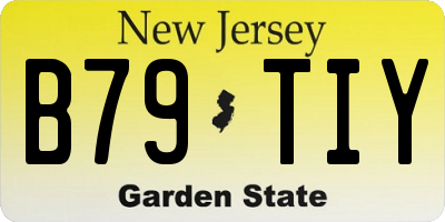 NJ license plate B79TIY