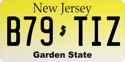 NJ license plate B79TIZ