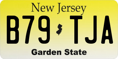 NJ license plate B79TJA