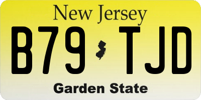 NJ license plate B79TJD